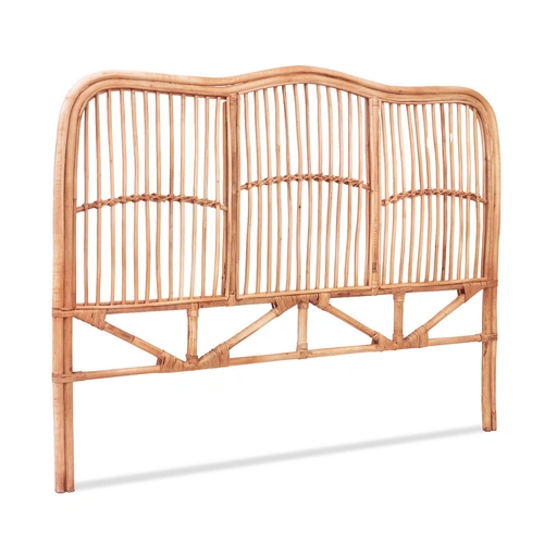 Artiss Bed Headboard Double Bedhead Rattan - NERO Pine