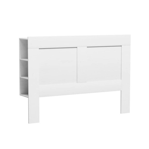 Bed Frame Double Size Bed Head with Shelves Headboard Bedhead Base White