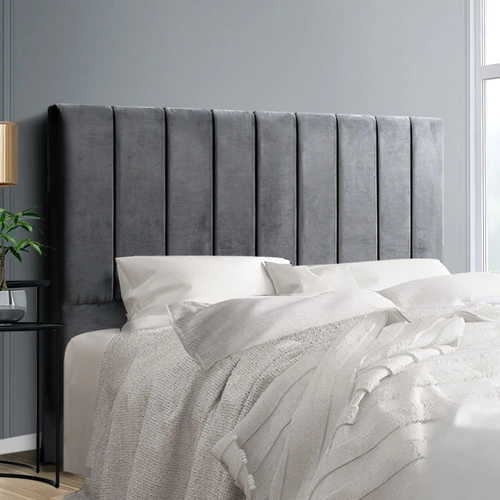 Bed Head Headboard Double Velvet - VELA Grey