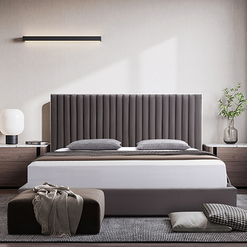 Hillsdale Bed Frame Queen Grey Standard Fabric