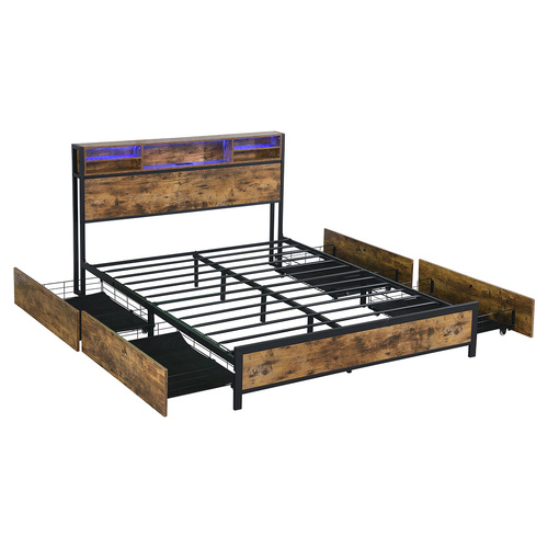 Levede bed frame double
