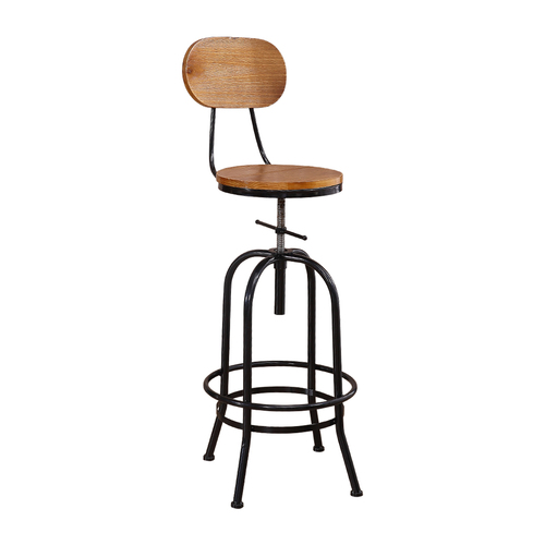 Industrial Bar Stools Kitchen Stool Wooden Barstools Swivel Vintage Chair