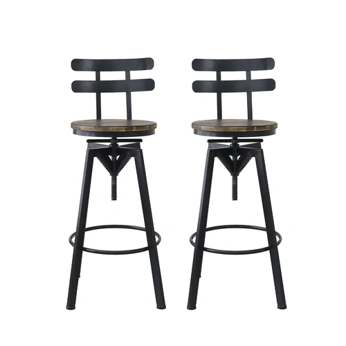  1x Bar Stool Industrial Adjustable