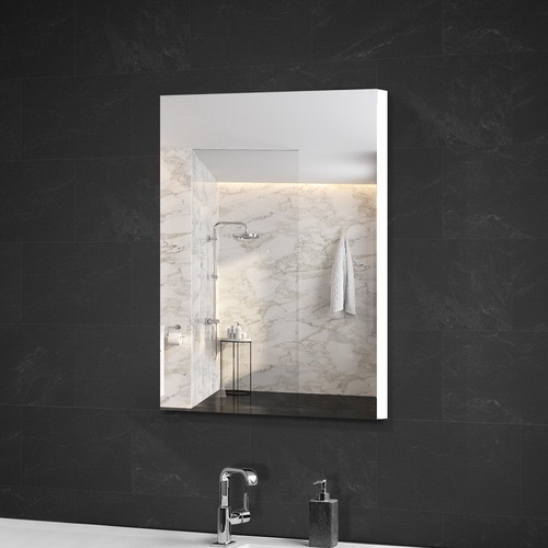Bathroom Vanity Mirror with Storage Cavinet - White