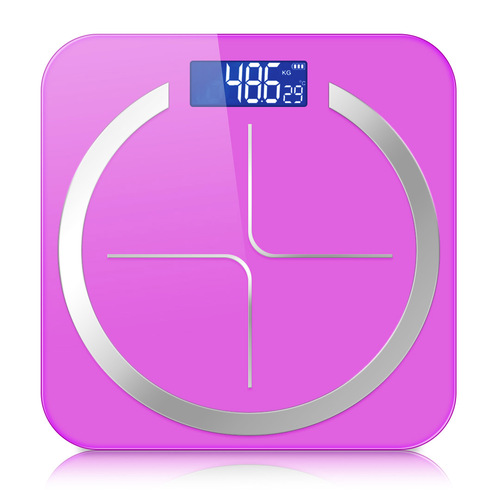 180kg Digital Fitness Weight Bathroom Body Glass LCD Electronic Scales Pink
