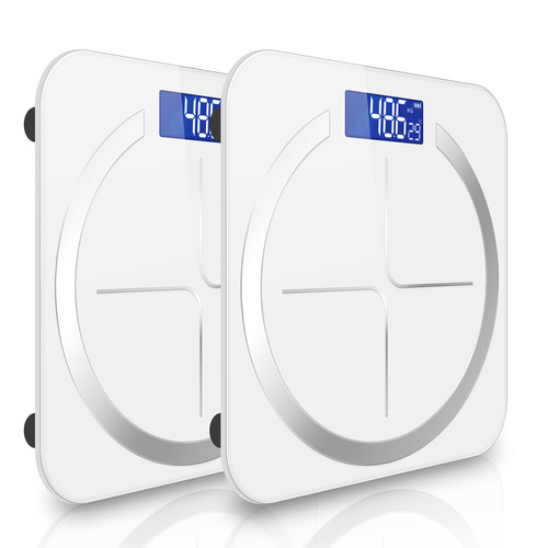 2X 180kg Digital Fitness Weight Bathroom Body Glass LCD Electronic Scales White