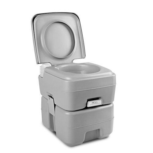 20L Portable Outdoor Camping Toilet - Grey