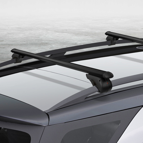 Universal Car Roof Rack 1200mm Cross Bars Aluminium Black Adjustable  Car 90kgs load Carrier