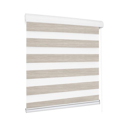 Blackout Zebra Roller Blind Curtains Double Window Sunshade 150x210 White