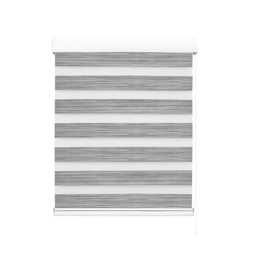  Blackout Zebra Roller Blind Curtains 90x210 Grey