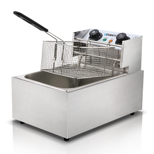 Commercial Electric Single Deep Fryer - Silver