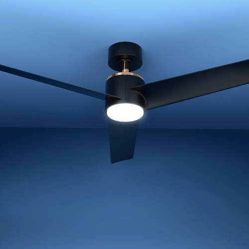 52'' Ceiling Fan DC Motor w/Light w/Remote - Black