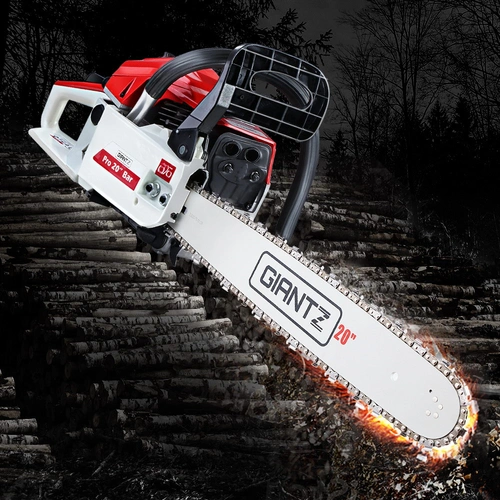 Chainsaw Petrol 52CC 20" Bar Commercial E-Start Pruning Chain Saw White,Chainsaw Petrol 52CC 20" Bar Commercial E-Start Pruning Chain Saw White