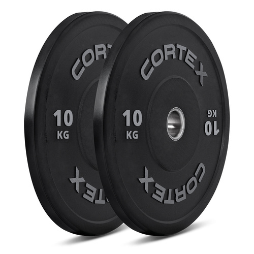 10kg Black Series V2 50mm Rubber Olympic Bumper Plate (Pair)