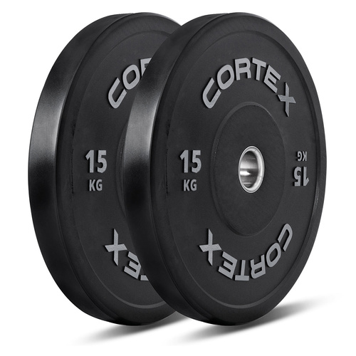 15kg Black Series V2 50mm Rubber Olympic Bumper Plate (Pair)