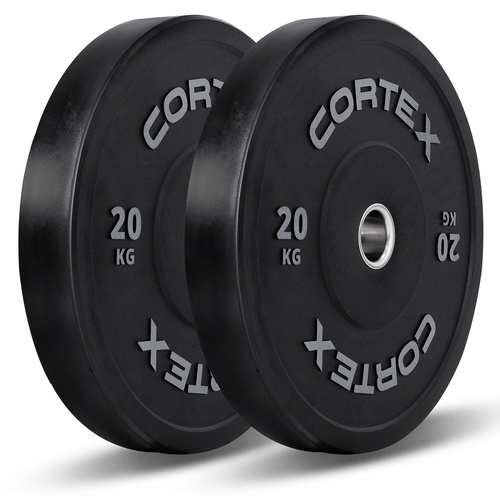 20kg Black Series V2 50mm Rubber Olympic Bumper Plate (Pair)