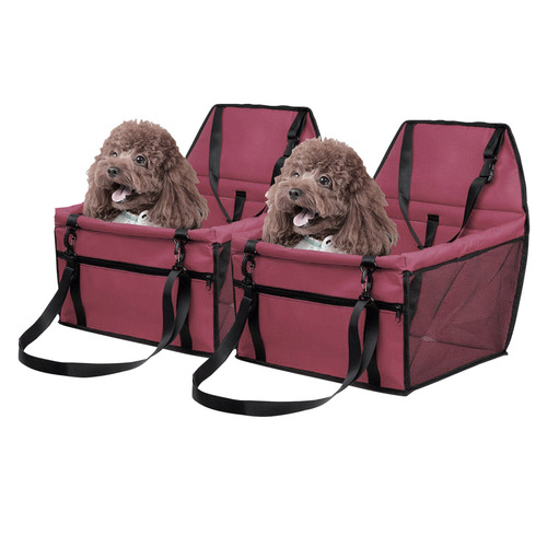 2X Waterproof Pet Booster Car Seat Breathable Mesh Safety Travel Portable Dog Carrier Bag