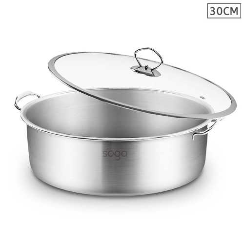 Stainless Steel 30cm Casserole With Lid Induction Cookware