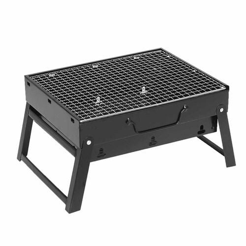 Portable Mini Folding Thick Box-type Charcoal Grill for Outdoor BBQ Camping
