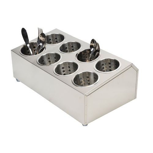 18/10 Stainless Steel Commercial Conical Utensils Cutlery Holder with 8 Holes