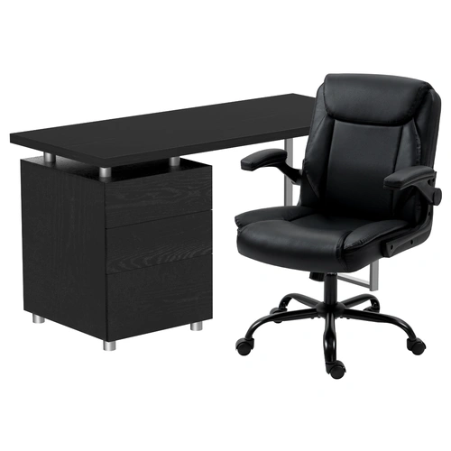 Artiss Computer Desk Executive Office Chairs Sets Black