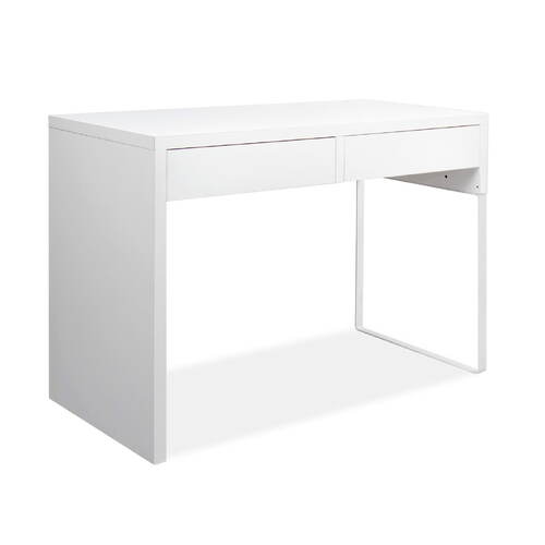 Metal Desk with 2 Drawers - White