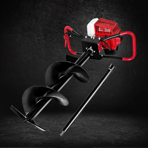 80CC Post Hole Digger 300mm Petrol Drill Extension Auger Bits