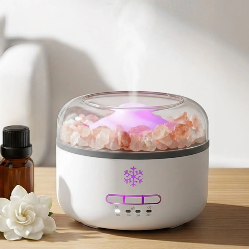 150ml Salt Lamp Aroma Diffuser Ultrasonic Humidifier Purifier 7 LED Colors