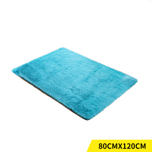 Designer Soft Shag Shaggy Floor Confetti Rug Carpet Home Decor 80x120cm Blue