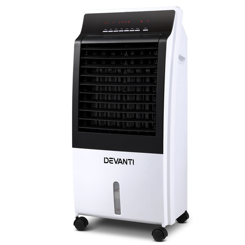 Evaporative Air Cooler Potable Fan Cooling Remote Control LED Display