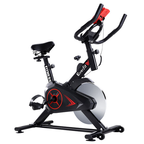 Exercise Bike Flywheel Fitness Commercial Home Workout Gym Phone Holder Black