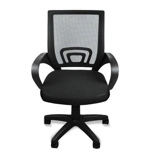 2 x Ergonomic Mesh Computer Home Office Desk Midback Task Black Adjustable Chair