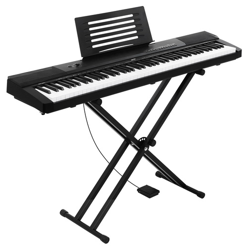 88 Keys Electronic Piano Keyboard Electric Holder Music Stand Touch Sensitive with Sustain pedal