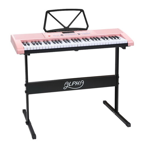 61 Key Lighted Electronic Piano Keyboard LED Electric Holder Music Stand