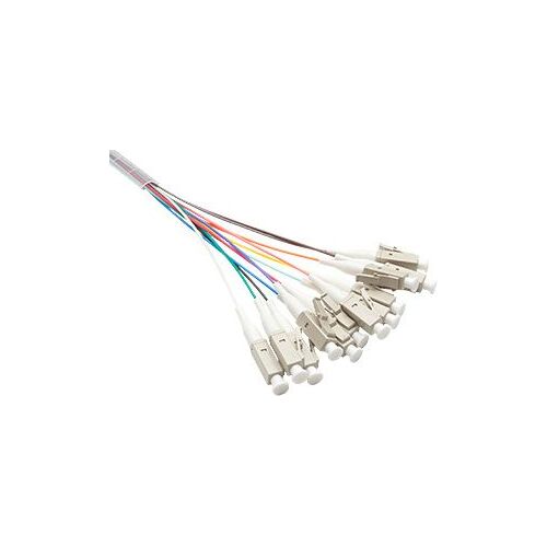 Fibre Pigtail LC OM4 Multimode 2m - 12 Pack Rainbow
