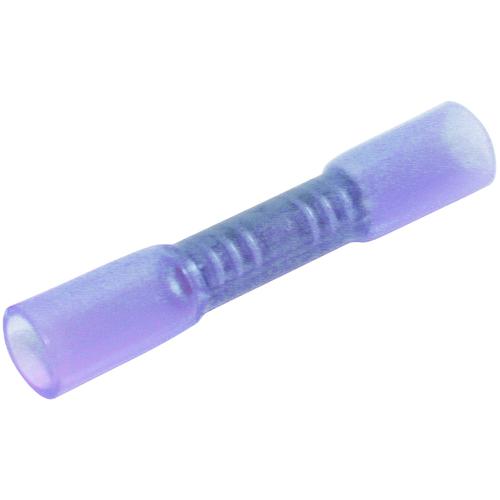 Heat Shrinkable Waterproof Pre-Insulated Blue Double Grip Butt Splices 1.5MÂ² - 2.5mmÂ² - 100 Pack