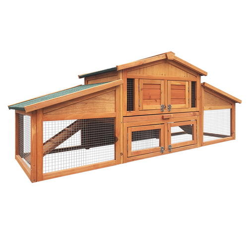 Rabbit Hutch Chicken Coop Wooden Pet Hutch 169cm x 52cm x 72cm