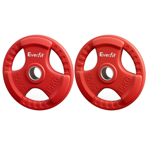 Weight Plates Standard 15kgx2 Dumbbell Barbell Plate Weight Lifting Home Gym Red