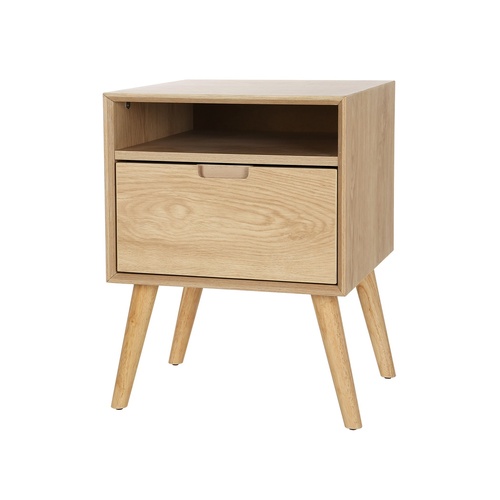 Bedside Table Side End Table Shelf Drawers Nightstand Bedroom Storage