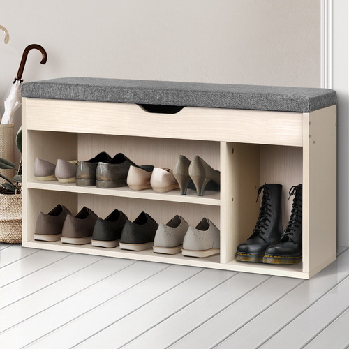 Wooden Shoe Organiser - Natural