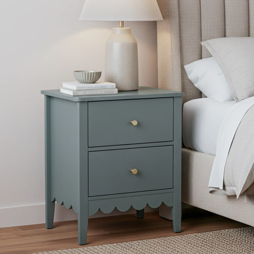 Artiss Bedside Table 2 Drawers Bedroom Storage Nightstand Green
