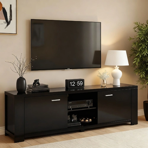 Artiss TV Cabinet Entertainment Unit 160cm Black Maxi