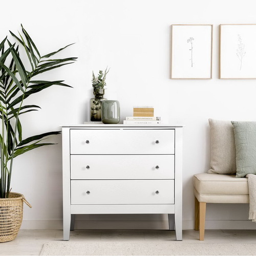 3 Chest of Drawers - BRITTANY White