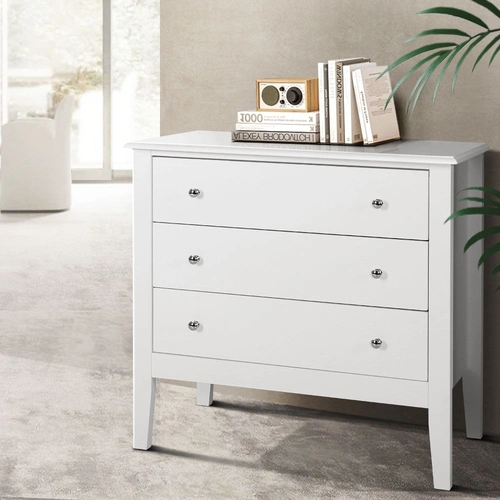 3 Chest of Drawers - BRITTANY White
