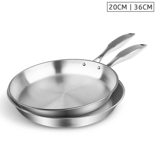 Stainless Steel Fry Pan 20cm 36cm Frying Pan Top Grade Induction Cooking