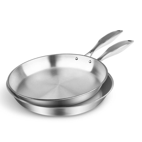 Stainless Steel Fry Pan 24cm 30cm Frying Pan Top Grade Induction Cooking