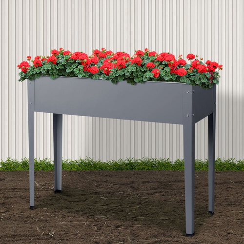 Garden Bed 100X80X30CM Galvanised Steel Raised Planter Standing Box