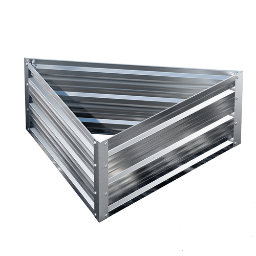 Garden Bed Galvanised Steel Raised Planter Vegetable 86x86x30cm