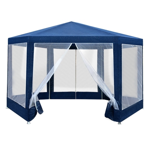 Gazebo 2x2m Marquee Wedding Party Tent Outdoor Camping Mesh Wall Canopy Shade Gazebos Navy