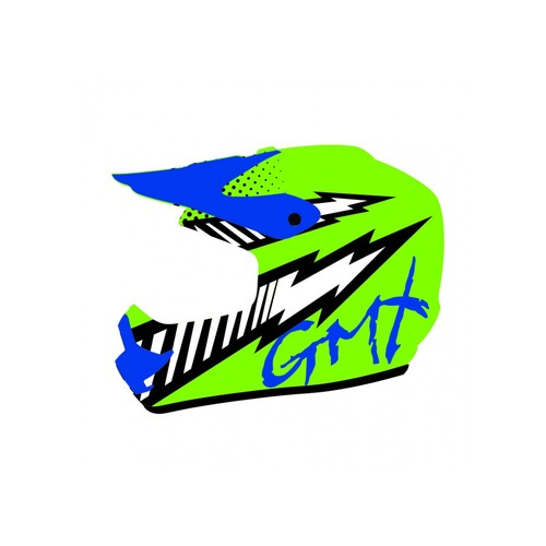 GMX Motocross Junior Helmet Green - Medium